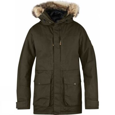 Parka Fjallraven Barents Hombre Verde Oscuro Oliva - Chile KSF785391